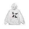 Unisex Oversized Hoodie With Vintage Dog Print - Japanese Streetwear Style Cotton Blend Casual Wear