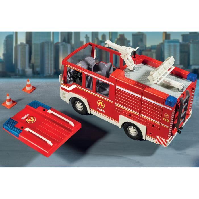 Playmobil 71603 megaset de pompiers, les pompiers, action heroes, 185 pièces, dès 4 ans