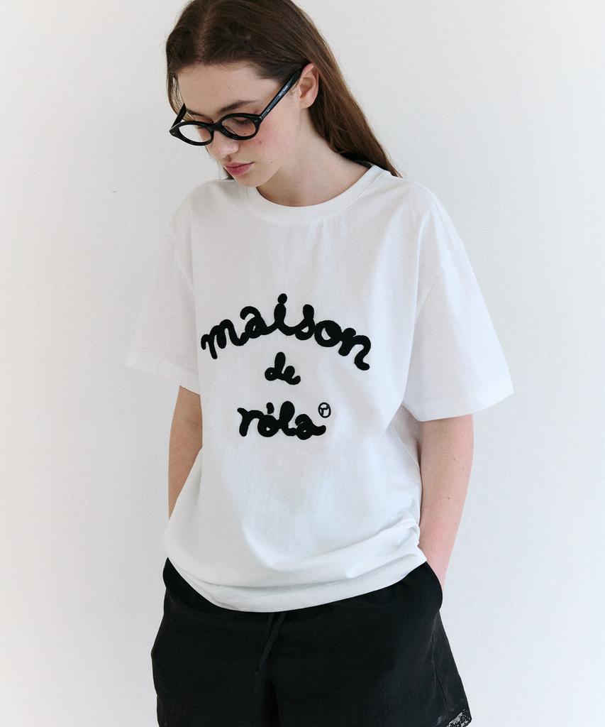 ROLAROLA Maison De Rola Embroidery Loose Fit T-Shirt White
