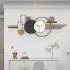 Large Size Metal Ironwork Wall Clocks Home Furnishings Living Room Restaurant Background Decorate Modern Black Stripe Wall Watch
