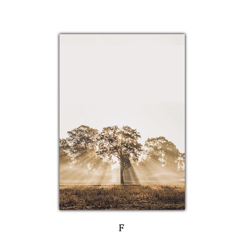 Skandynawia obraz ścienny na płótnie drzewo kwiatowe plaża abstrakcyjny krajobraz plakaty i druki zdjęcia do wystroju salonu