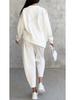 2024 Women's Casual Loose Long Sleeve Sweatshirt and Harem Pants Set for Autumn and Winter