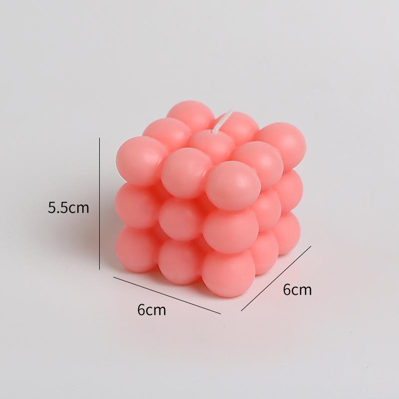 Rubik's Cube Style Scented Candle - High-End Home Decor & Photo Prop
