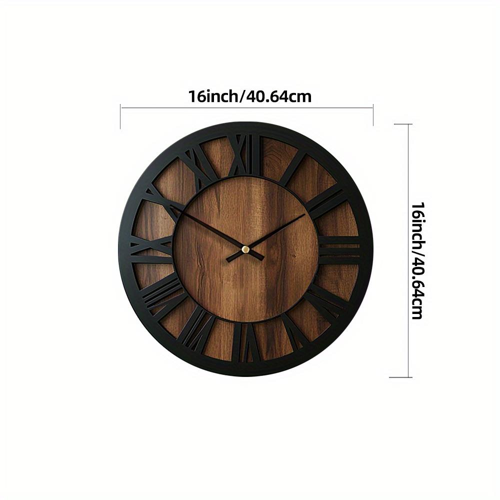 Vintage Wooden Wall Clock | Silent & Decorative | 3 Sizes Available | Perfect for Living Room & Office
