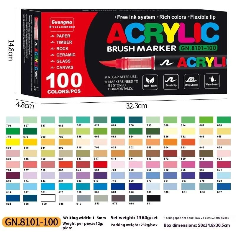 24-240 Colors Macaron/Skin Tones Art Markers,Soft Brush Tip Acrylic Paint Pens, Quick-Drying Waterproof Acrylic Paint Markers