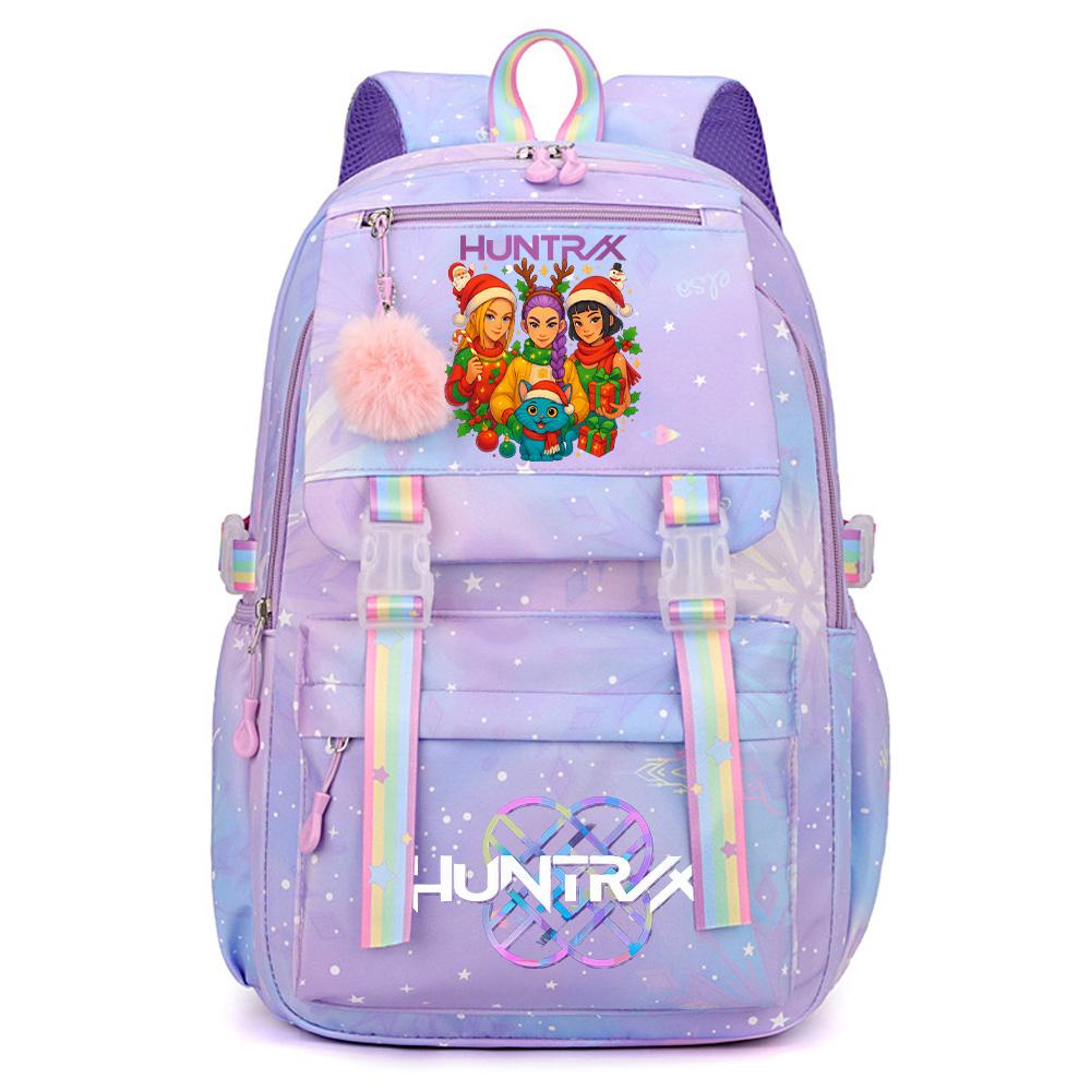 Anime Christmas K-Pop Demon Hunters Printed Large Capacity Waterproof Backpack Teenger Student Girl Boy Schoolbag Bookbag Women Waterproof Travel Bag