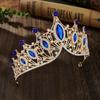 Shiny Baroque Crown Multicolor Rhinestone Crown Luxury Princess Tiara  Dress Accessories