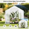 Serre de Patio, Serre avec Porte Zippée en Arche Enroulable, Tente d'Hivernage pour Plantes, Serre d'Extérieur