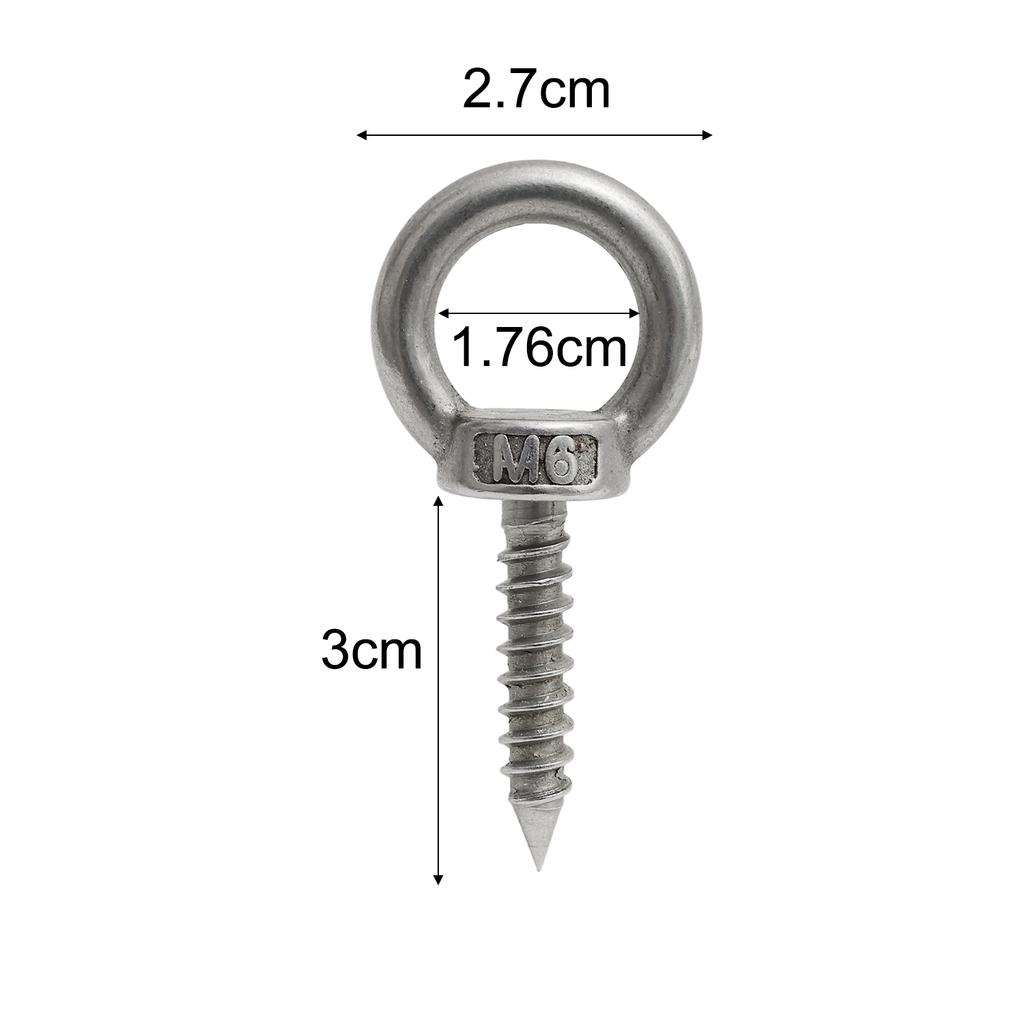 10/1Pcs Stainless Steel Eye Nut Self Tapping Screw Sheep Eye Round Ring for Equipment Manufacturing Accessories M4 M5 M6 M8