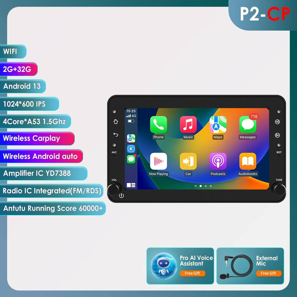 

OSSURET Интеллектуальное GPS Авторадио Carplay 4G 2Din Android 13 Автомагнитола для Alfa Romeo Brera Spider 159 Sportwagon Мультимедийный Видеоплеер Навигация P2CP 4Core 2G 32G AI