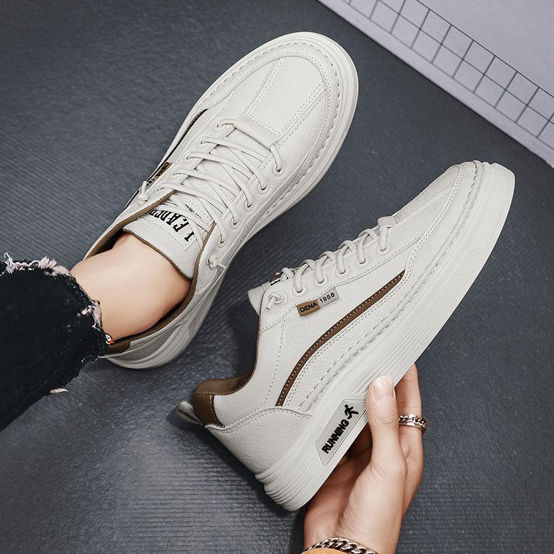 Modă 2024 Noii pantofi albi mici Adidași casual Pantofi de înaltă calitate pentru bărbați Mocasini casual Pantofi de piele de exterior pentru bărbați