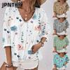 JPNTKY Kadın Moda Günlük Kısa Kollu V Yaka Bluz ve Gömlekler