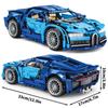 City Technical Super Bluce Sports Car MOC Building Blocks Kit 1:14 Scale Model Super Speed Vehicle Assemble Toy Bricks Kids Gift