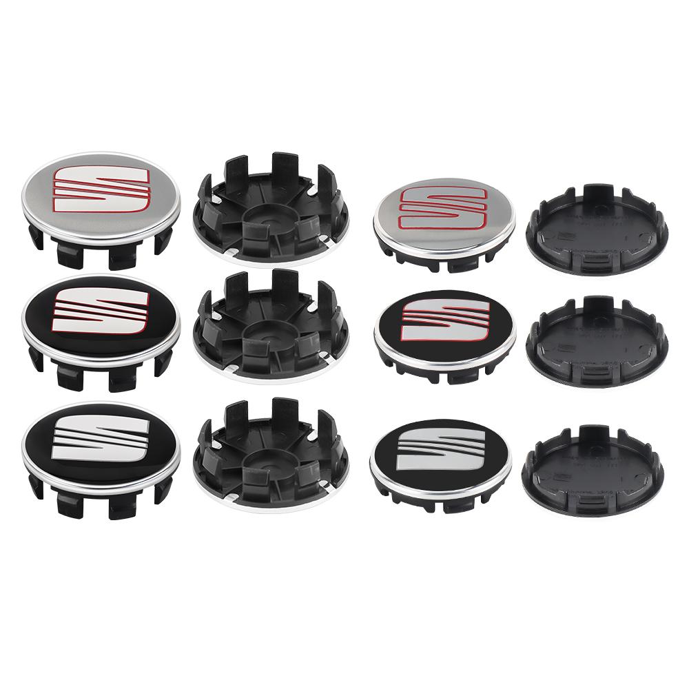 NBNY6 55/63MM Car Emblem Wheel Center Hub Cap Rim Refit Cover Accessories For Seat FR Cupra Ateca Leon Mk1 Mk2 Mk3 5f lbiza 6f Toledo