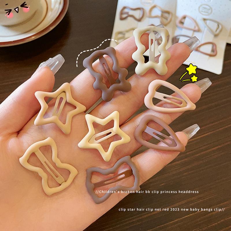 10pcs/set Children's BB Clip Cute Star Bear Hair Pins Kids Hair Accessories for Little Girls Hair Clip Baby Headwear
