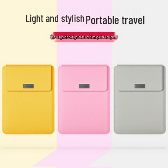 14" Leather Laptop Sleeve & Stand Compatible with MacBook & Huawei Notebooks