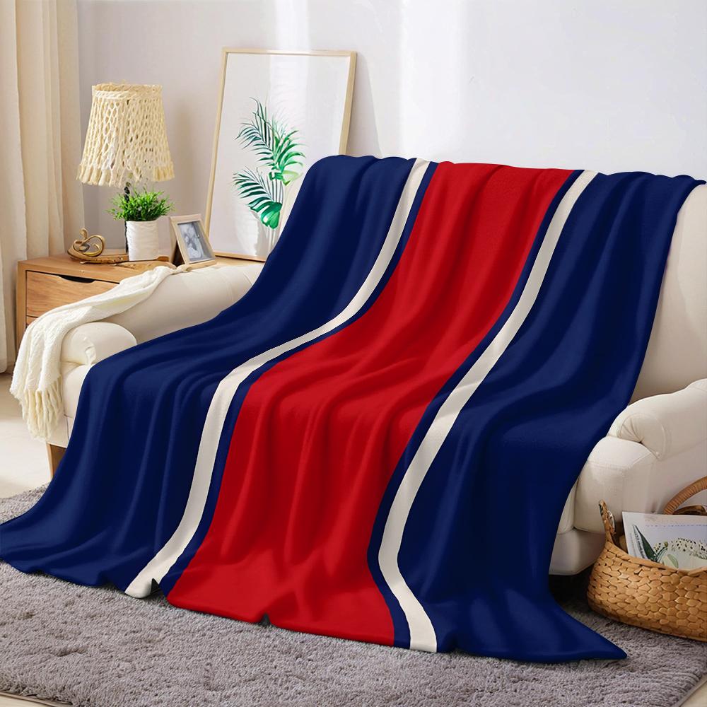 Jmg Household Supplies Unisex Coral Nautical Stripe Flannel Blanket Warm Soft Halloween Christmas Couch Warm Cozy Decorative Decor Gift For All Season