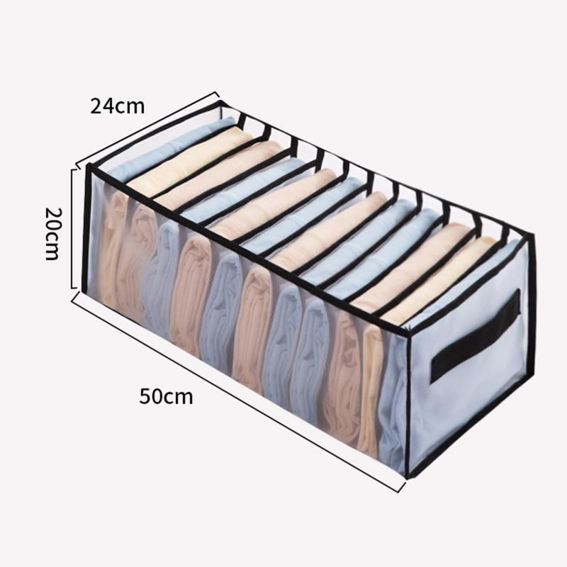 Mesh Cabinet Wardrobe Storage Box Foldable Drawer T-Shirt Clothes Jeans Leggings Underwear Organizer Storage Box