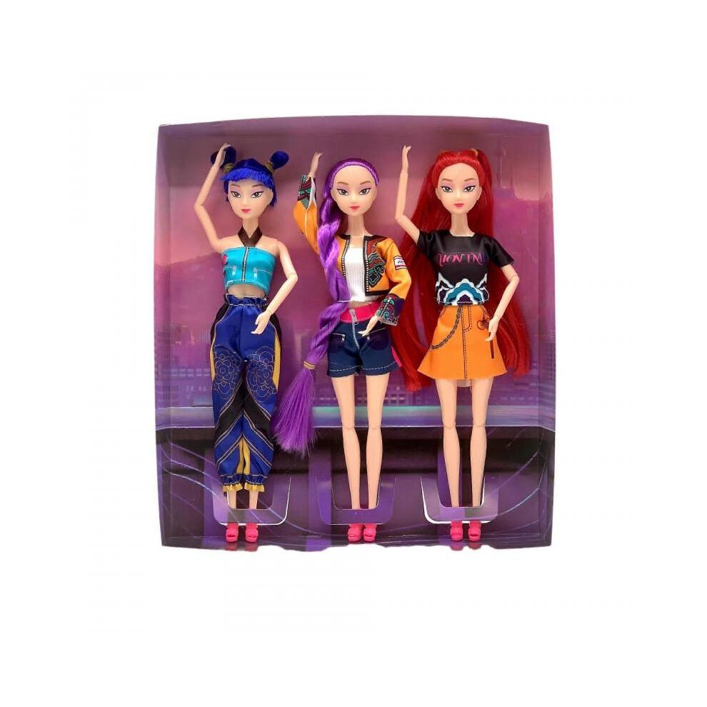 (3 Stück)3X 30cm Kpop Dämonenjägerinnen Puppenspielzeug Rumi Mira Zoey Figur Puppen Geburtstagsgeschenk