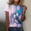 Women Casual O-Neck Short Sleeve T Shirt Harajuku Tees Streetwear Y2k Tops Clothing
