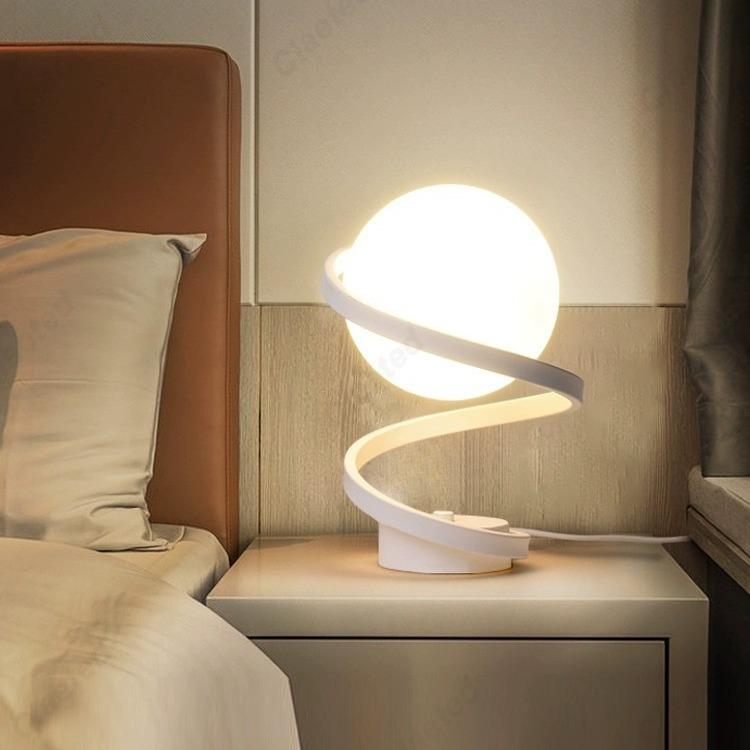 Creative New LED Suspended Moon Table Lamp Living Room Study Bedroom Bedside Decorative Atmosphere Lighting