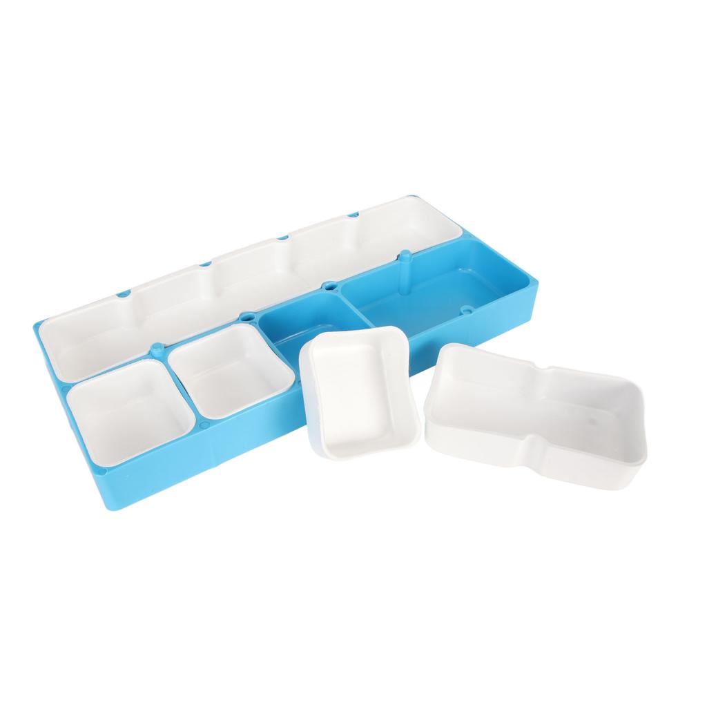 Watch Parts Storage Box 5 Compartments Rubber Lining Stackable Portable Watch Component Container for Screws Hardware