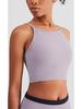 Women's European and American Slimming Ribbed High Neck Yoga Tank Top - Anti-Exposure, Beautiful Back Fitness Apparel for Summer