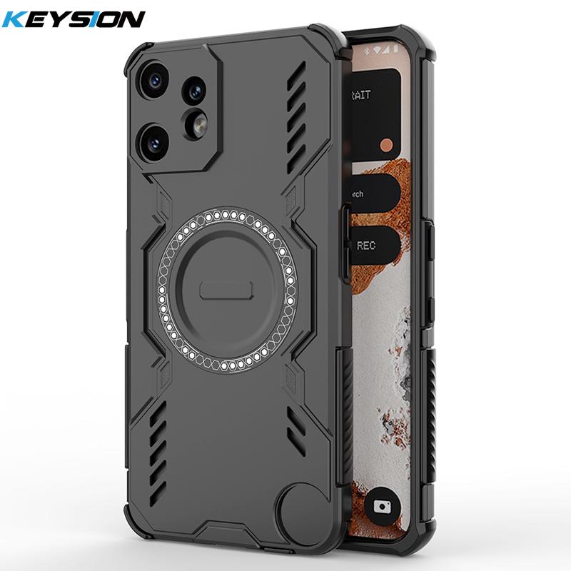 KEYSION Hollow Heat Dissipation Case for Nothing CMF Phone 2 Pro Magnetic Cooling Shockproof Phone Cover for for CMF Phone 2 Pro