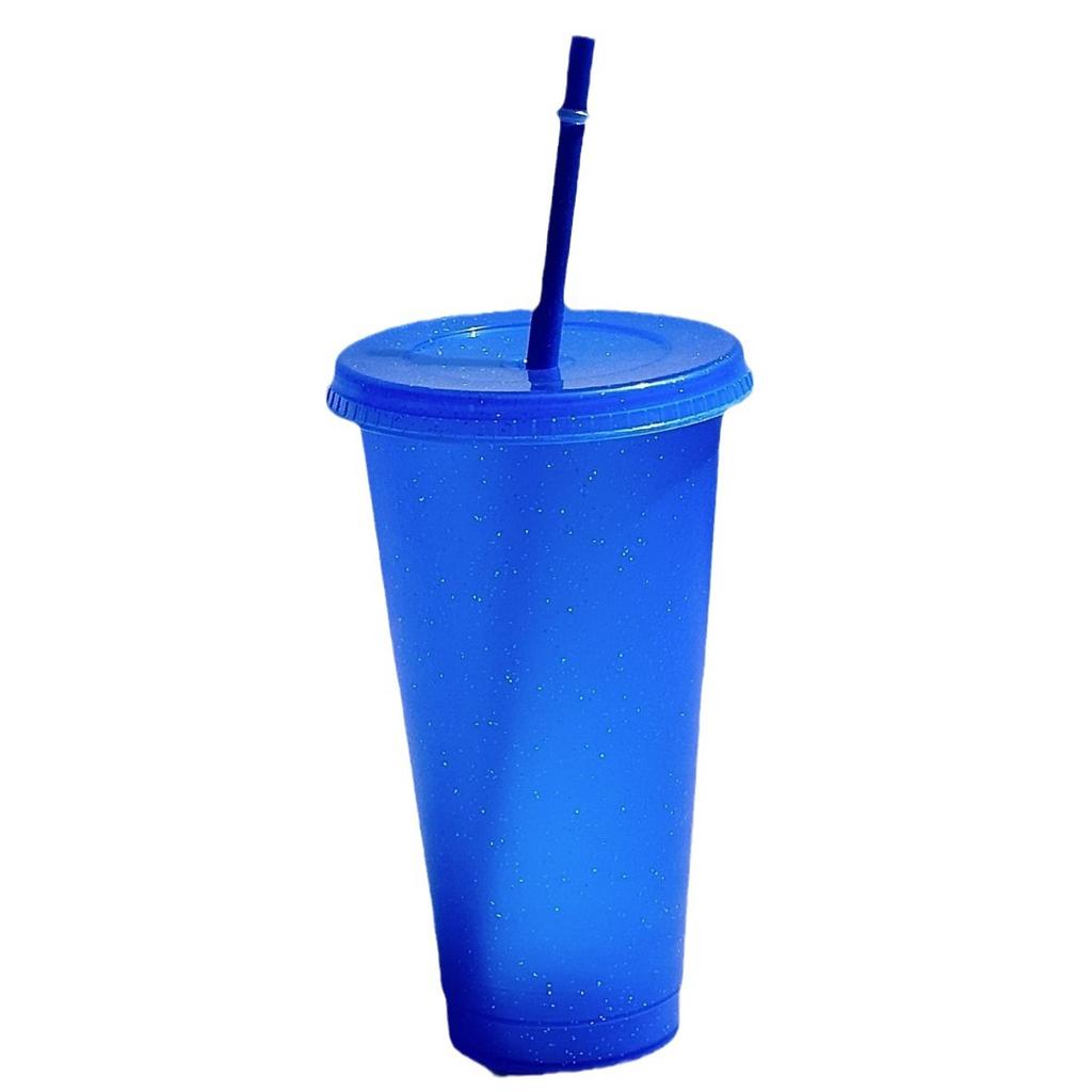 Plastové kelímky s víčky a slámkami Šálek na džus Mléko Čaj Šálky na kávu Šálky na pitíStudené Šálky Šálky na změnu barvy, Šálky se třpytkami Výměnné Šálky na párty