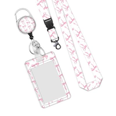 Retractable Lanyard Badge Holder Lanyards with Card Holder Retractable Badge Reel Clip with Identity Card Badge Holder