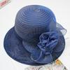 Spring new hat women's spring and summer French organza lace flower folding pot hat travel wide brim fisherman