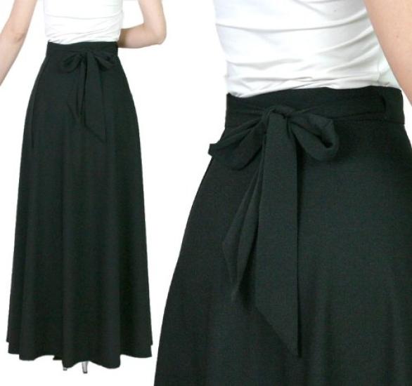 Bourree Wrap Long Chorus Adjustable Available In 4 Lengths Skirt, Skirt, Black, Costume, Waist, (Skirt Length M-L 100cm)