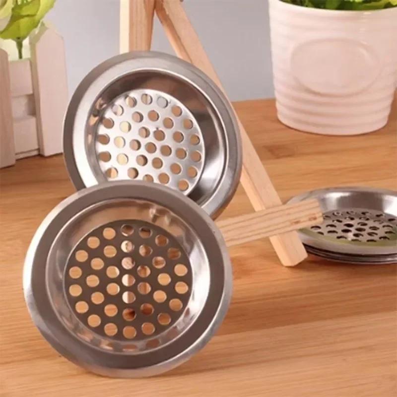 5 Pcs For Kitchen Bathroom 5 Pcs Circular Pool Steel Mesh Sink Strainer Kitchen Trap Drain Filter Suitable