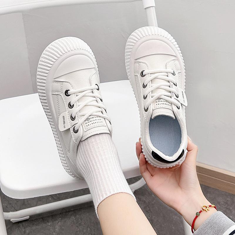ins little white shoes student Korean version of female tide 2025 spring new thick sole heightening breathable casual shoes street shot XT82