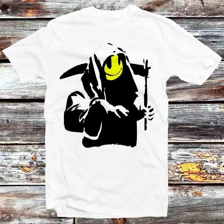 Футболка Banksy Happy Smiling Grim Reaper B1211 XL