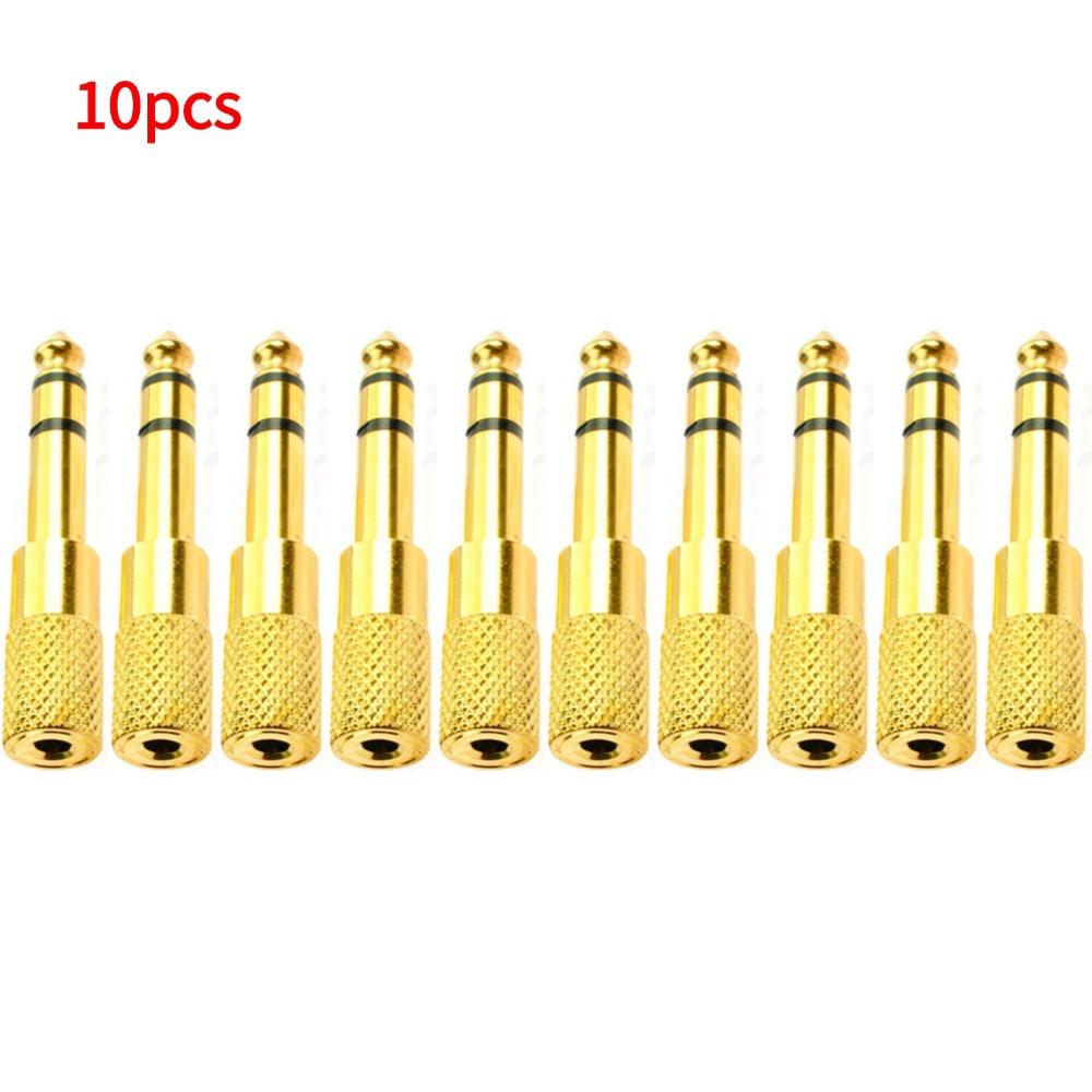 6.5mm Female to 3.5mm Male Jack 3.5 Female to 6.35mm Male Plug Mono Audio Microphone Adapter Converter Aux Cable for Stereo AUX