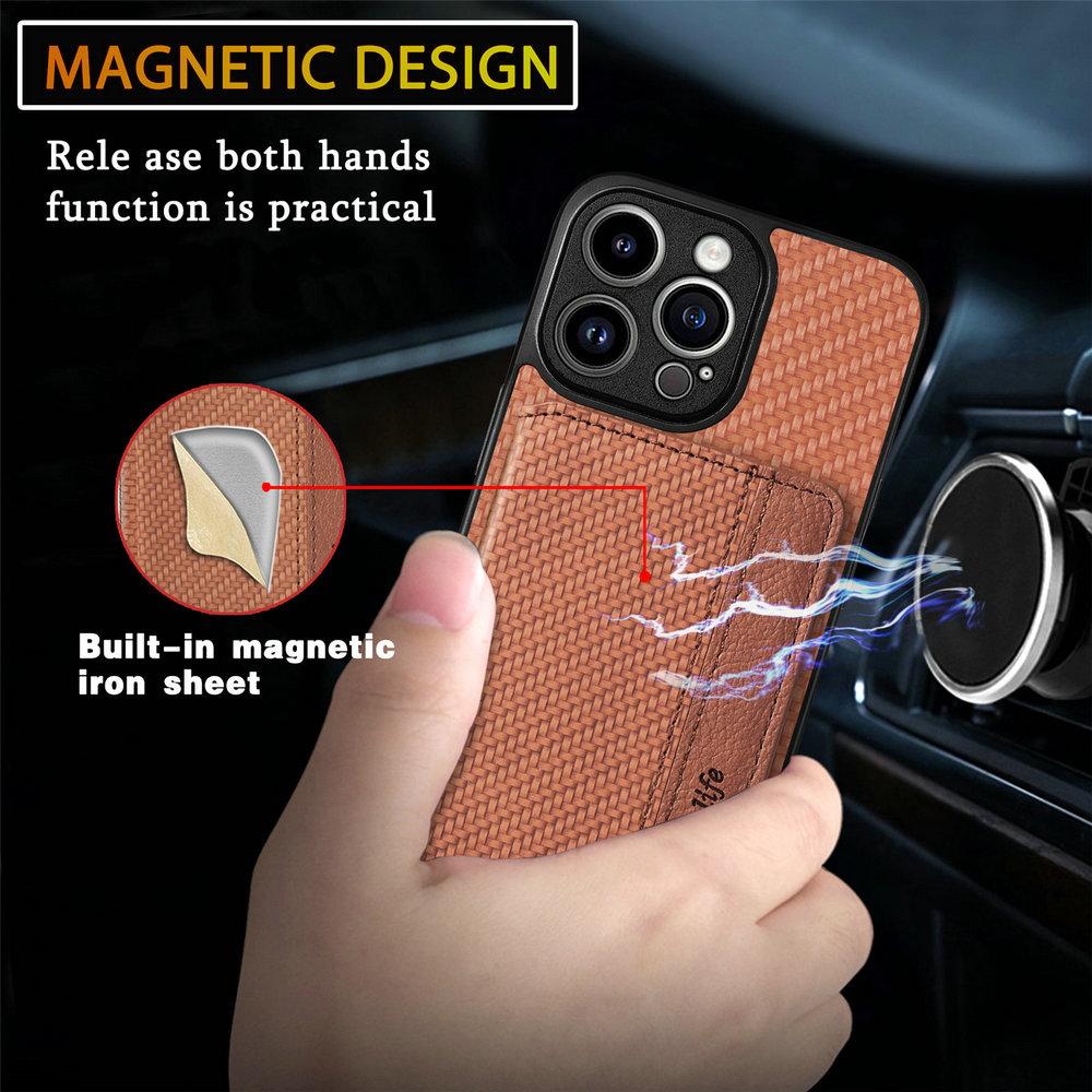 For iPhone 15 Pro Max Leather Back Case Magnet Card Funda Lens Protect iPhone 11 12 13 Mini 14 Plus 8 7 Xs Xr SE 2025 2020 Coque