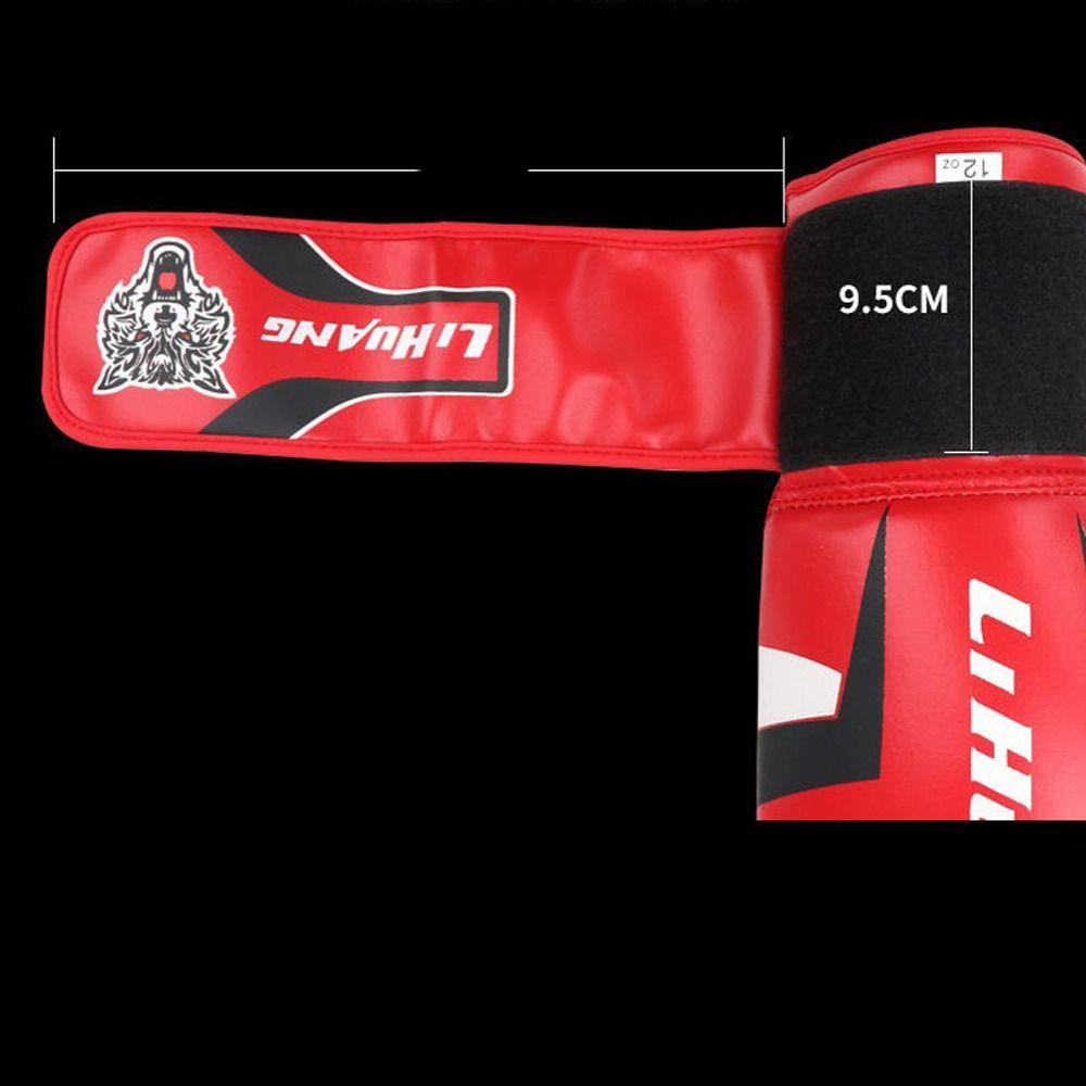 1 Pair of PU Leather Boxing Gloves Wear Resistance Breathable Holes Training Gloves Comfortable Protecting Hands Punching Gloves