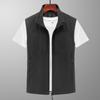 Casual Loose Vest Men's Zipper Multi-pocket Spring and Summer Horse Clip Sleeveless Vest Middle-aged and Young Daddy Vest Jacket
