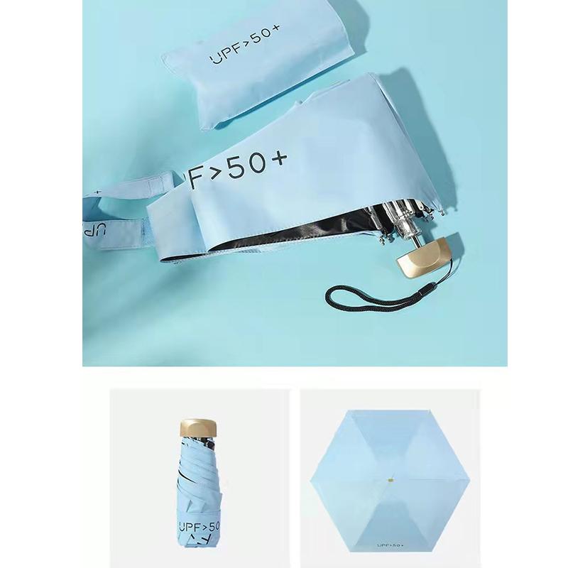 

Ультралегкий зонт с 6 костями, УФ-анти-УФ-зонт от солнца, мини-складной карманный зонт