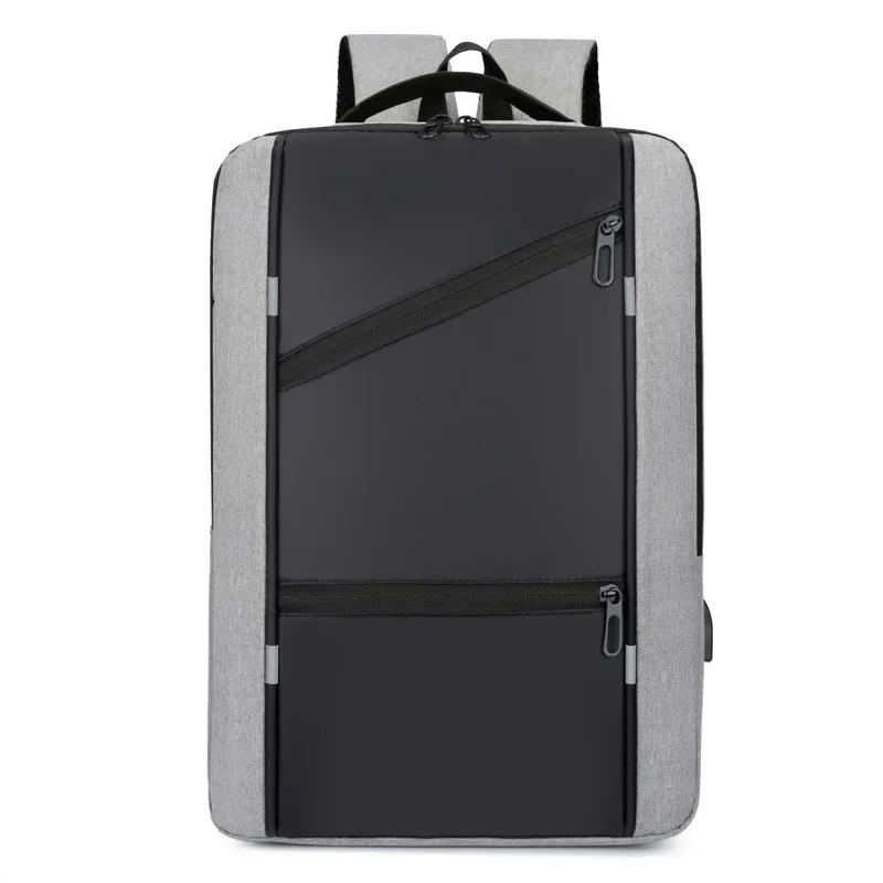 Business Casual Style Women Men Laptop Backpack Waterproof Oxford Cloth Laptop Bag  17 Inch Laptop Case