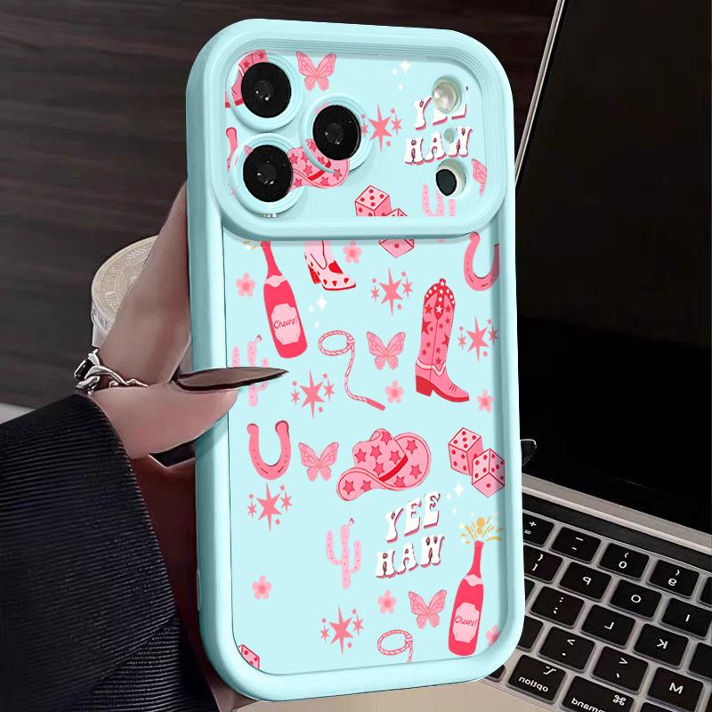 Cute Cartoon Pattern Phone Case For iPhone Air 17 16 15 14 13 12 Pro Max 17 Pro 11 16e Silicone Soft  TPU Shockproof Cover