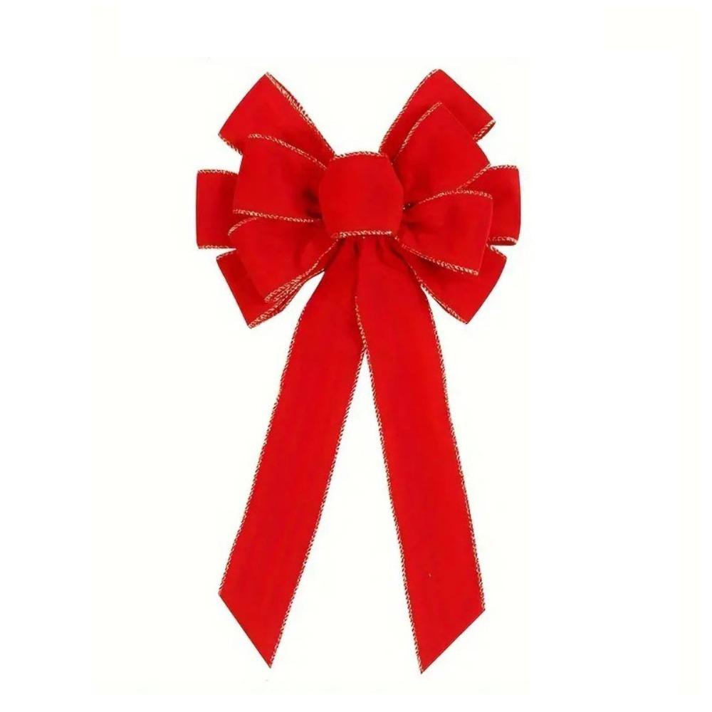 

Большой бант для венка красный бант для входной двери подарочные аксессуары бант на верхушку рождественской елки для улицы красный