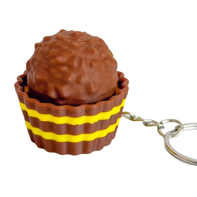 Heart Cake Design Clickers Keychain Portable Stress Reliever Toy With Polylactic Acid Materials