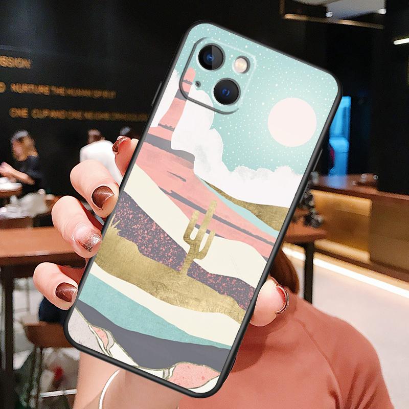 Plant Cactus Phone Case For iPhone 16 Pro Max 15 13 12 11 14 Pro Max Plus 12 13 Mini XR 16e Funda Cover