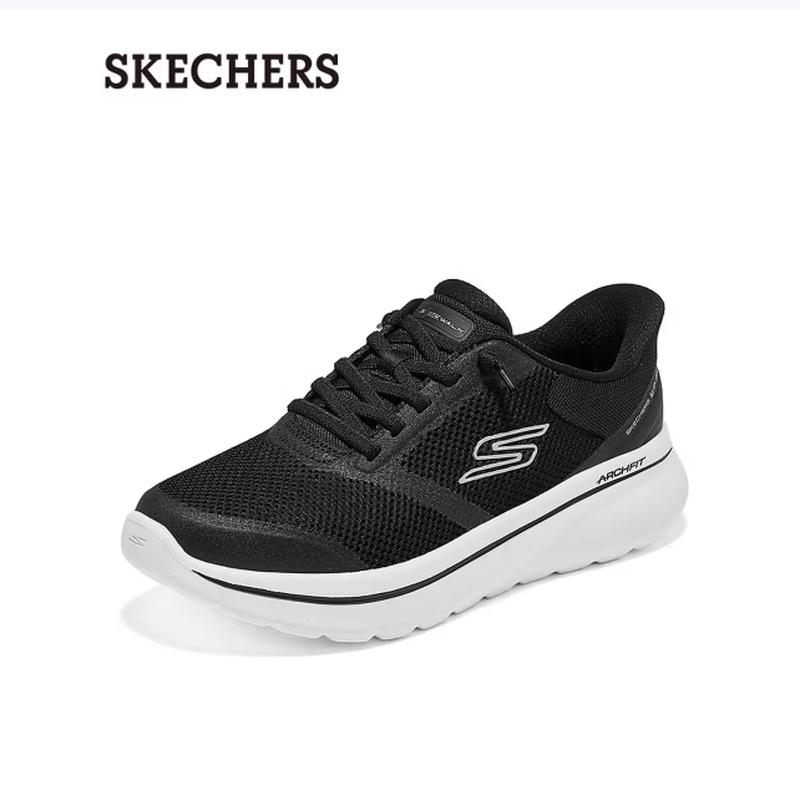 Skechers Women s 125853-BKW Casual Walking Shoes 9