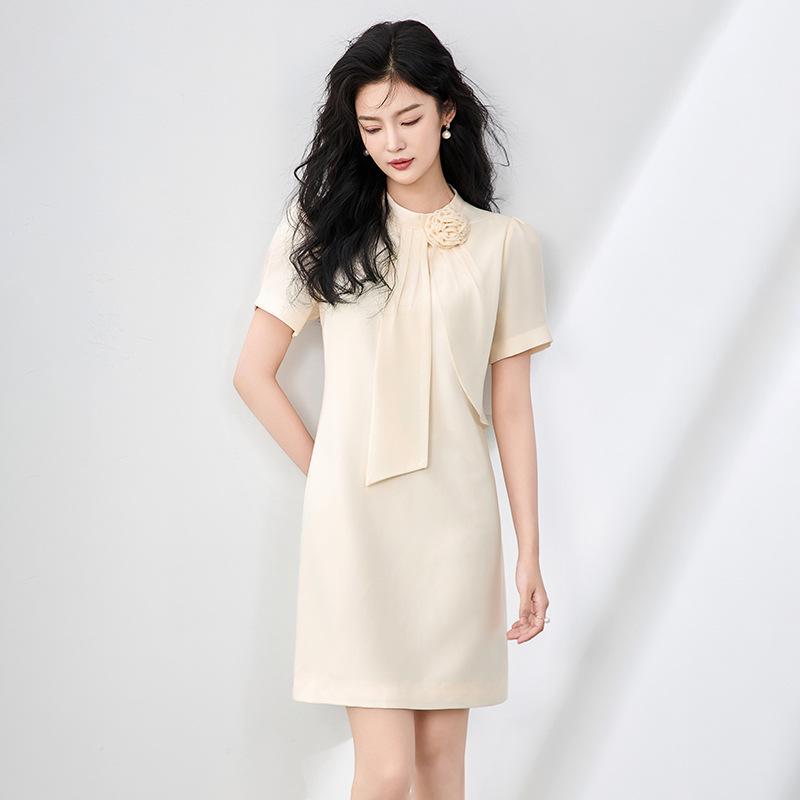 Elegantes High-End Perlen 3D Blumenband Abendkleid, Südol-Mode-Stil