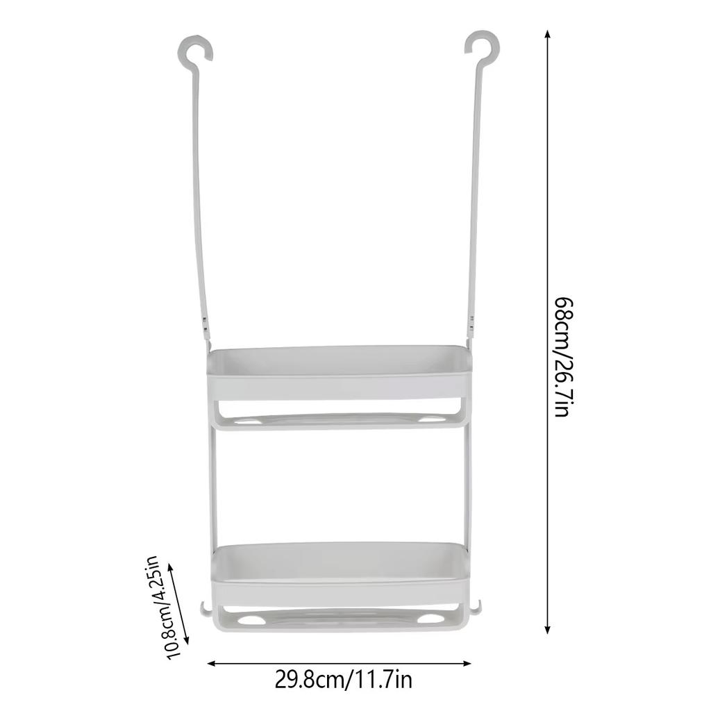 Bathroom Hanging Shower Caddy 2 Layers Shower Organizer Holder Bathroom Hanging Storage Rack for Shampoo Bathroom accessories