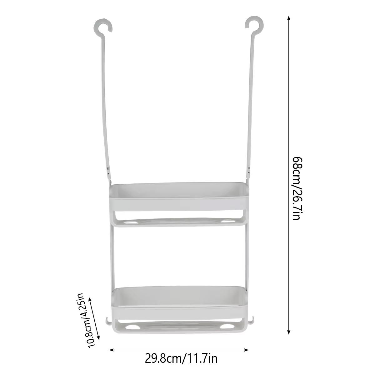 Bathroom Hanging Shower Caddy 2 Layers Shower Organizer Holder Bathroom Hanging Storage Rack for Shampoo Bathroom accessories