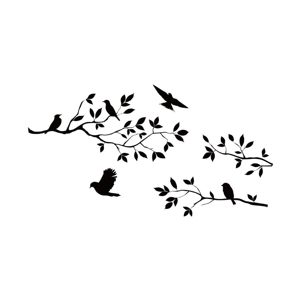 

Removable Tree Leaf Wall Decals DIY Self Adhesive Wall Sticker Wallpaper